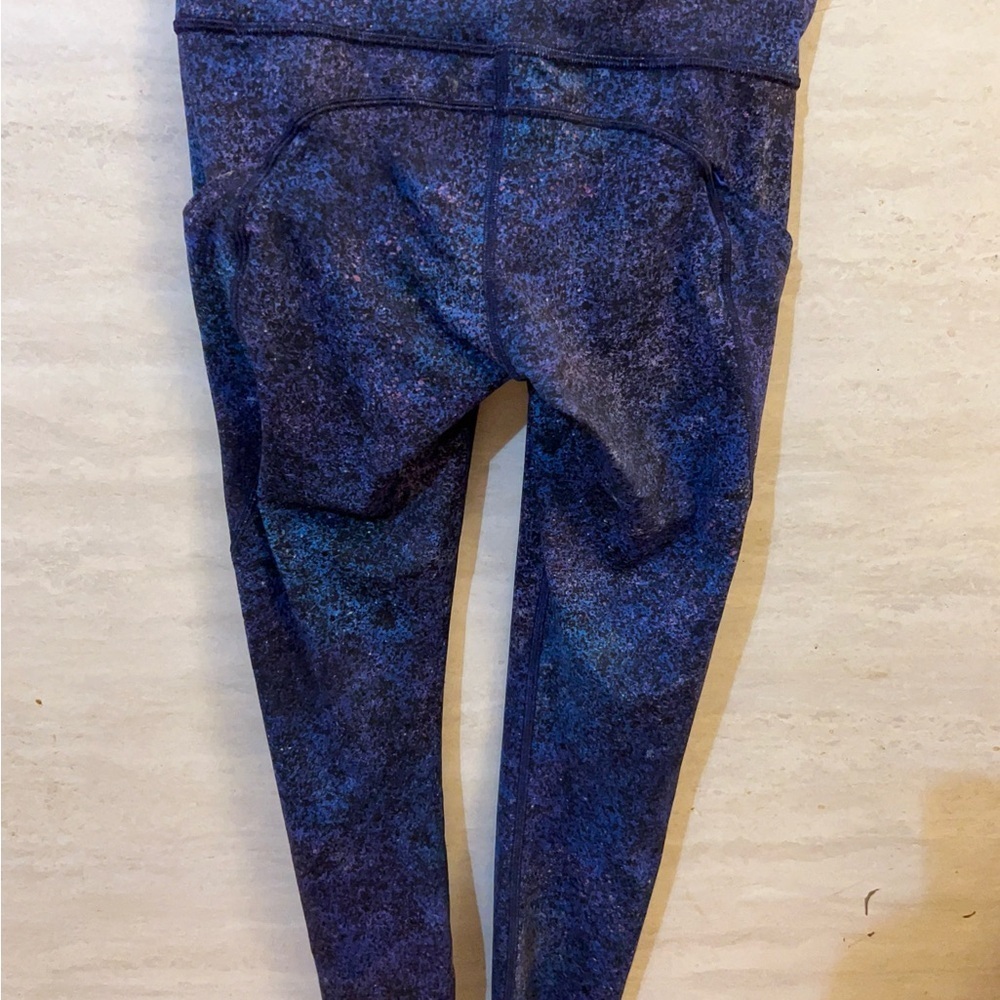 Lululemon Fast and Free Tight 11 25" *Nulux Polar Lights Blue Multi - Picture 8 of 13